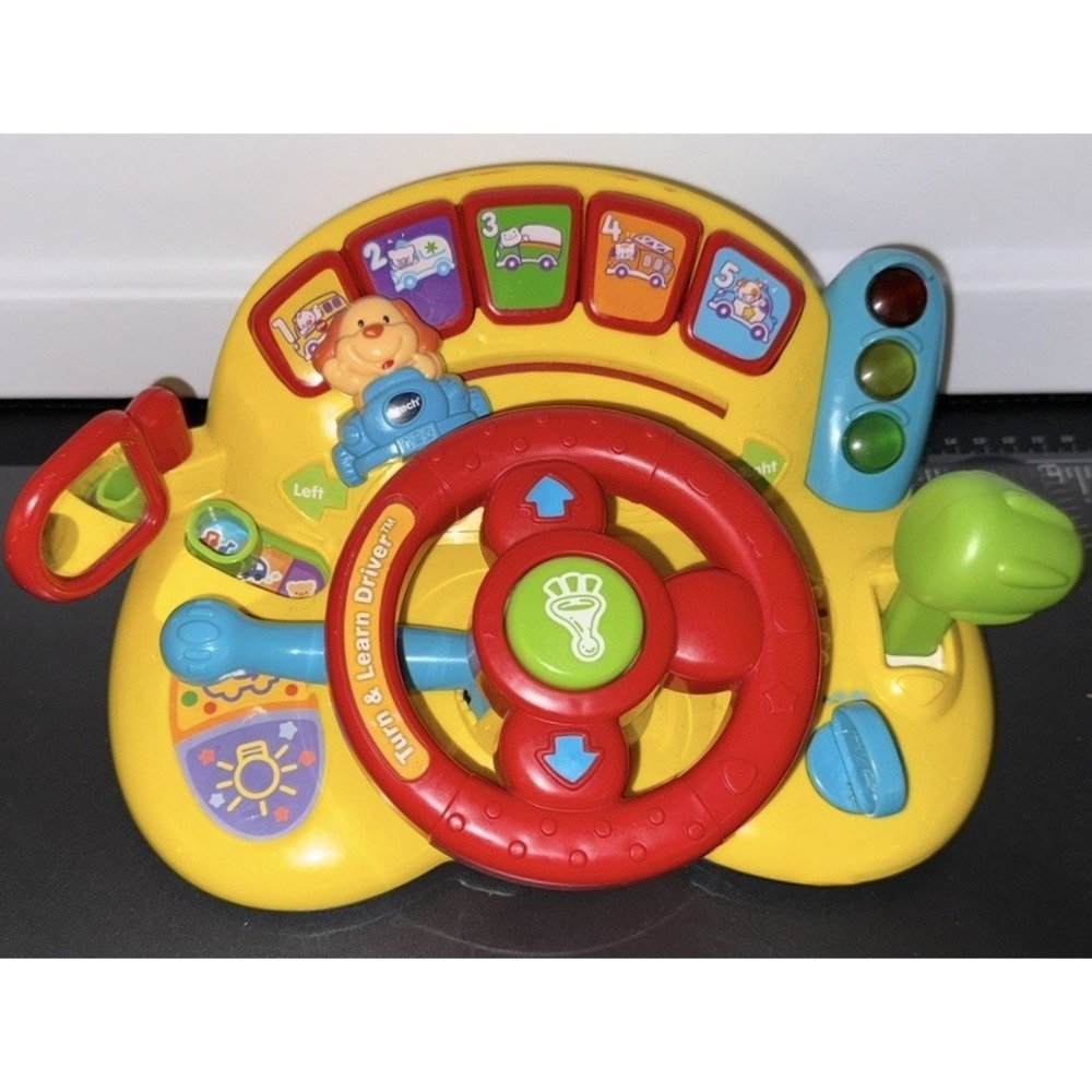 Vtech Turn and Learn Driver Interactive Toy Lights Sounds Role play WORKS